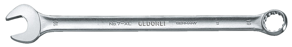Llave Combinada XL, 16 mm: Llave combinada larga, boca abierta en un extremo y anillo de doce puntas en el otro