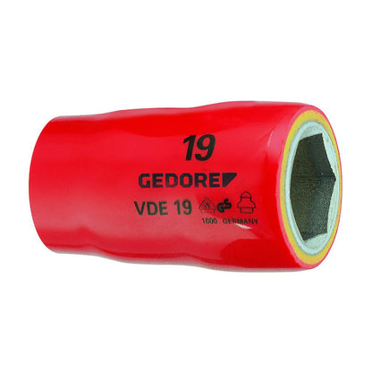 GEDORE VDE 19 19 - Llave de vaso VDE 1/2" 19 mm (6123320)