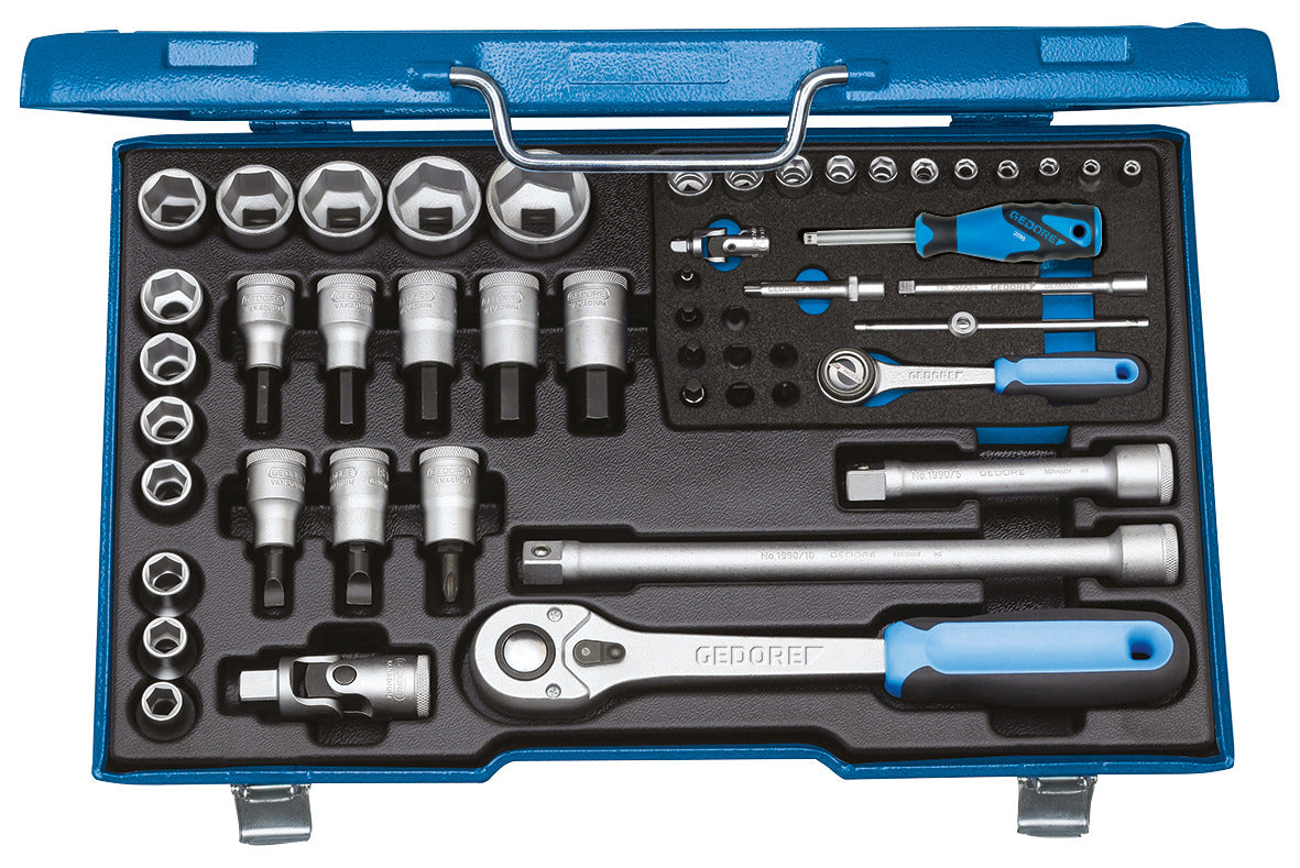 19 V20U-10 - Jeu de douilles hexagonales 1/4" + 1/2" (6157490)