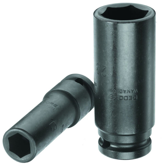 GEDORE K 19 L - Vasos de impacto de 1/2" de perfil hexagonal, modelo largo