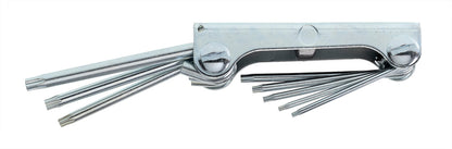 Juego de 8 llaves Torx (TX) T9-T40 en petaca