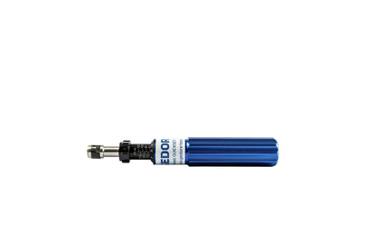 QS 6 DS - Destornillador de torque 1/4" 016550: Destornillador dinamométrico azul con escala de ajuste y mango estriado