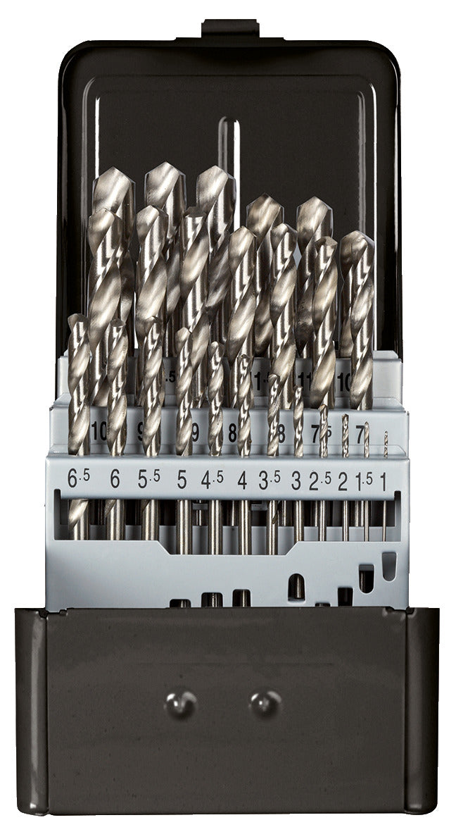 GEDORE red R93510025 - Jeu de forets hélicoïdaux Ø 1-13 mm, pas de 0,5 mm, 25 pièces