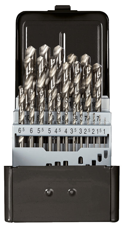 GEDORE red R93510025 - Jeu de forets hélicoïdaux Ø 1-13 mm, pas de 0,5 mm, 25 pièces