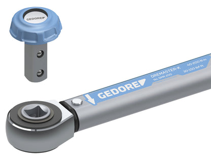 Detalle de la cabeza de cuadradillo 1/2" tipo seta de la Dremaster K DMK 200
