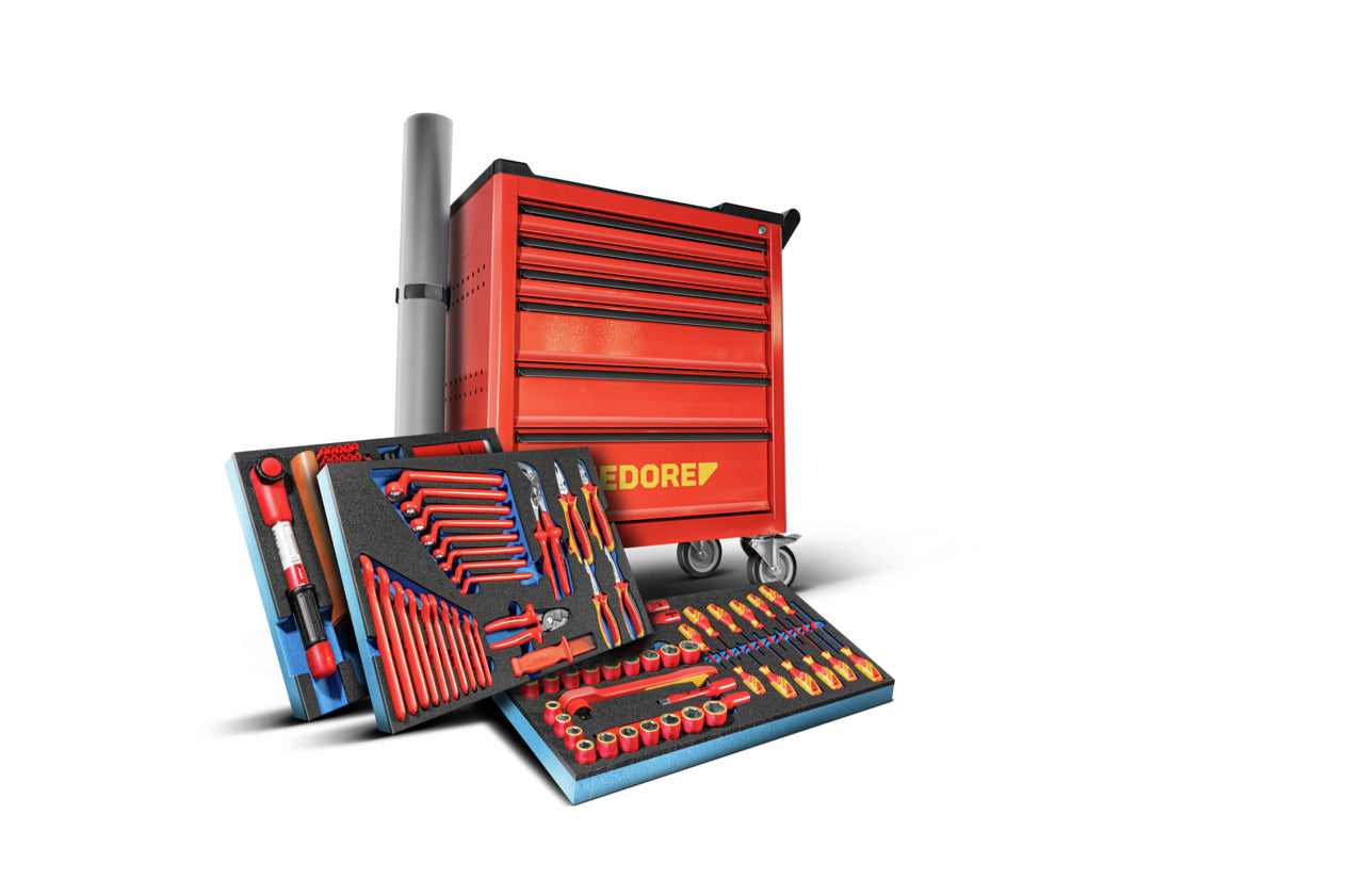 GEDORE Automotive KL-4600-200 - Chariot à outils avec assortiment d'outils isolés VDE