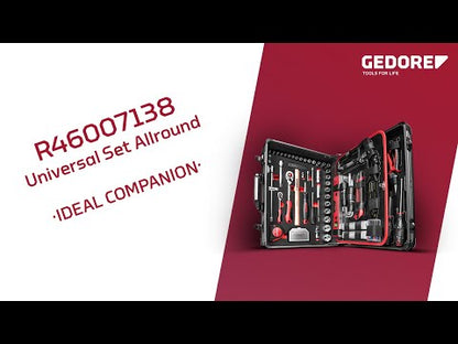 GEDORE red R46007138 - Jeu d'outils ALLROUND en mallette aluminium, 138 pièces