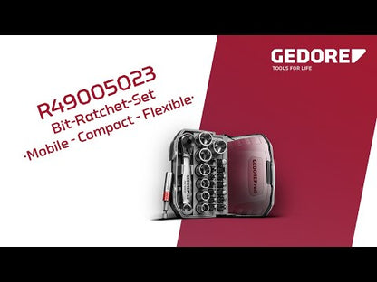 GEDORE red R49005023 - Jeu de douilles et embouts 1/4" 6-13 mm, 23 pièces