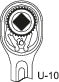 GEDORE 2093 U-10 - Clé à rochet 1/4", U-10