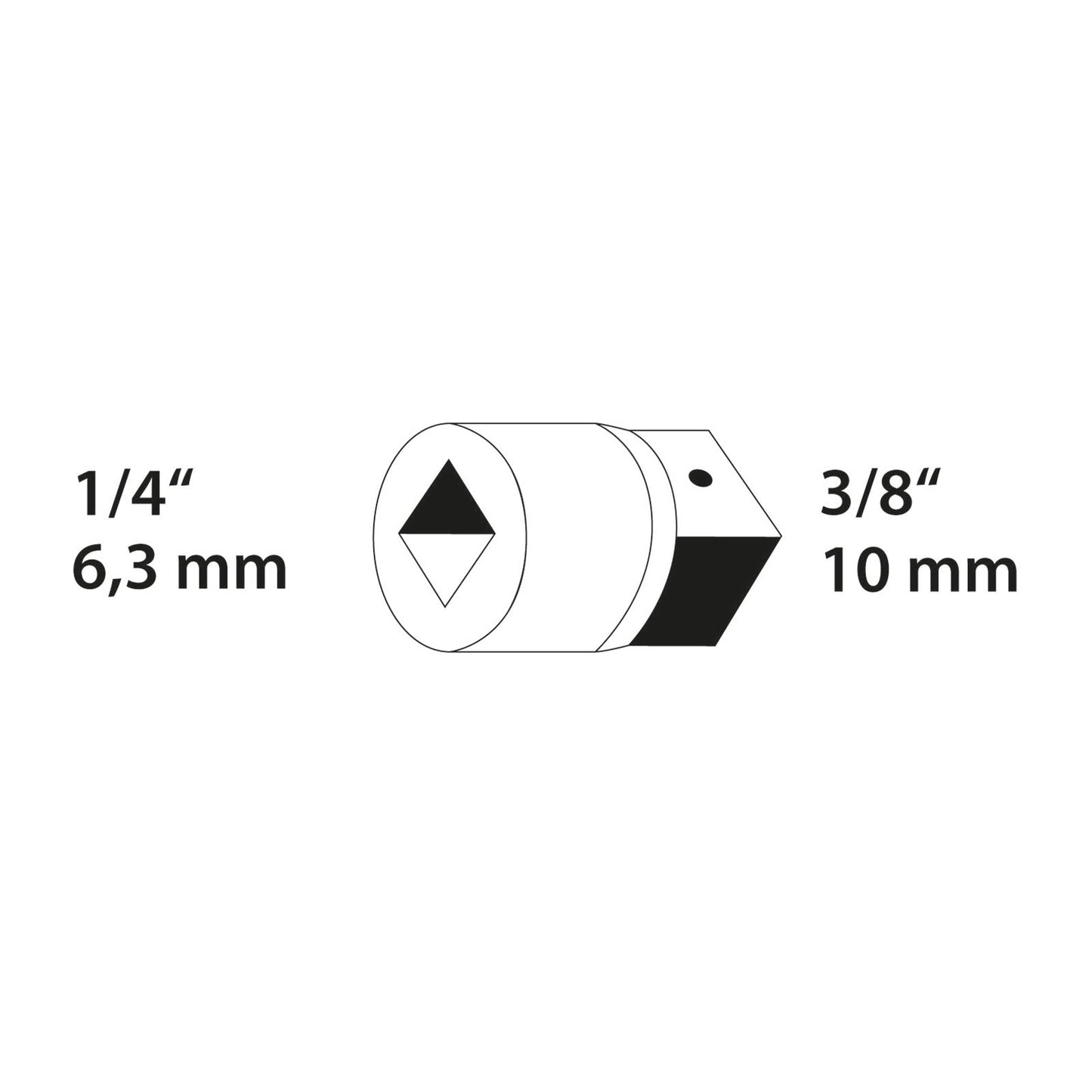 GEDORE 2030 - Pieza Ampliadora 1/4" a 3/8" (6170080)