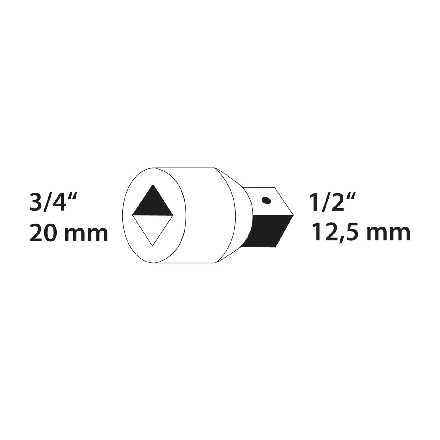 GEDORE 3219 - Pieza murriztea 3/4"-tik 1/2"-ra (6278010)