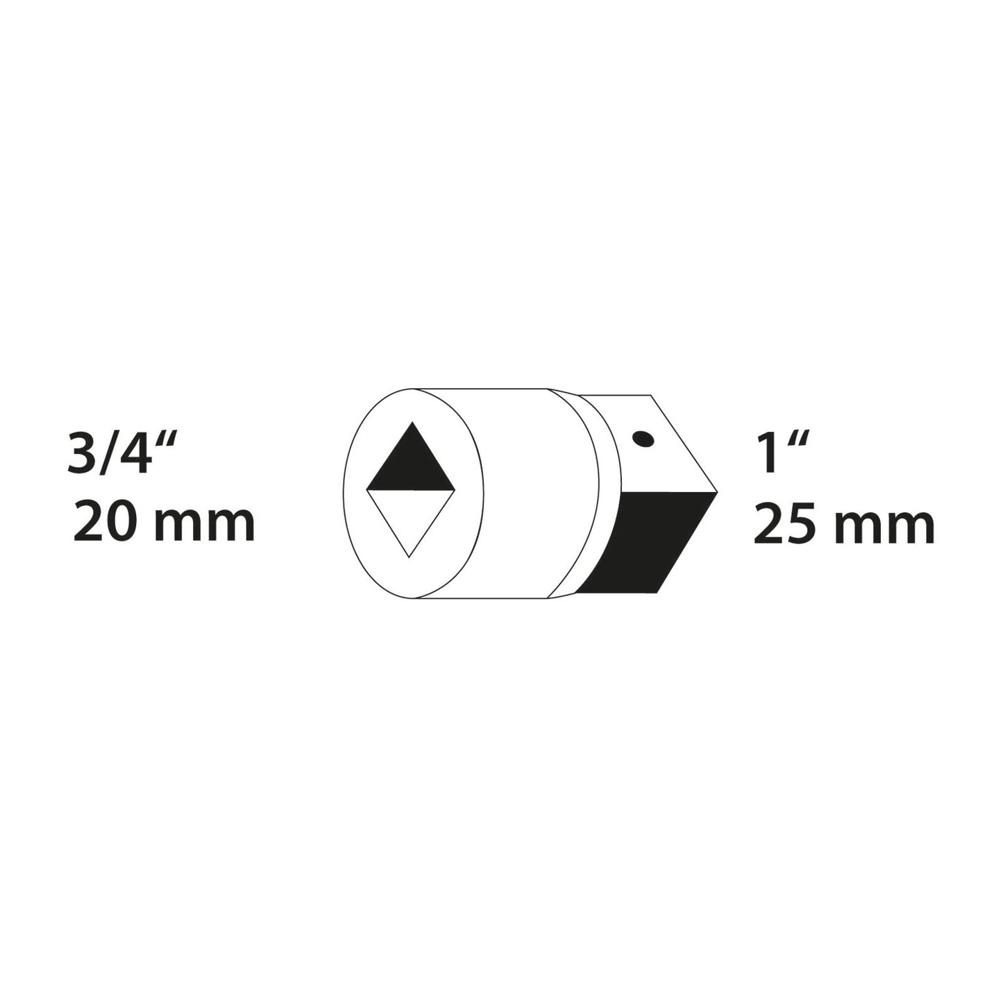 GEDORE 3221 - Pieza Ampliadora 3/4" a 1" (6278280)