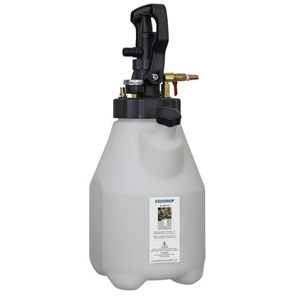 KL-0124-4311 - Contenedor (12l) con bomba: Depósito plástico con bomba manual, manómetro y racores de aire