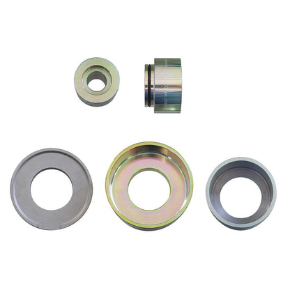KL-0041-802 - Conjunto de mangas: Cinco anillos y casquillos metálicos de distintos diámetros y acabados