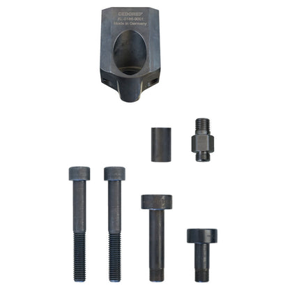 KL-0186-9001 A - Juego suplementario M12x1 / 45°: Cabezal metálico con tornillos, casquillos y adaptadores roscados