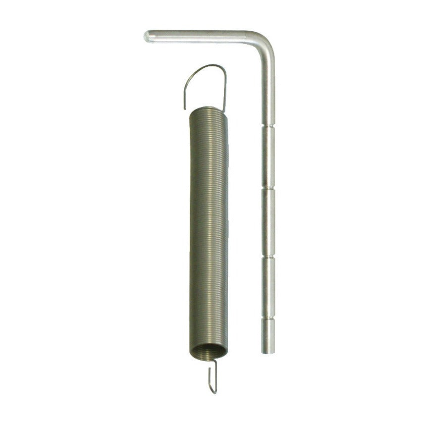 KL-1380-233 A - Pasador de bloqueo Ø7,7 acodado con muelle: Pasador acodado con muelle helicoidal de protección