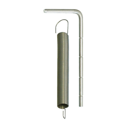 KL-1380-233 A - Pasador de bloqueo Ø7,7 acodado con muelle: Pasador acodado con muelle helicoidal de protección