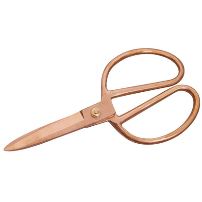 Tijera universal 210 mm ATEX: Tijera de color cobre con mango de doble aro y tornillo central