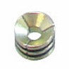 KL-0500-4054 - Juego de segmentos de sujeción Ø20: Pieza metálica cilíndrica con estrías circulares y orificio central