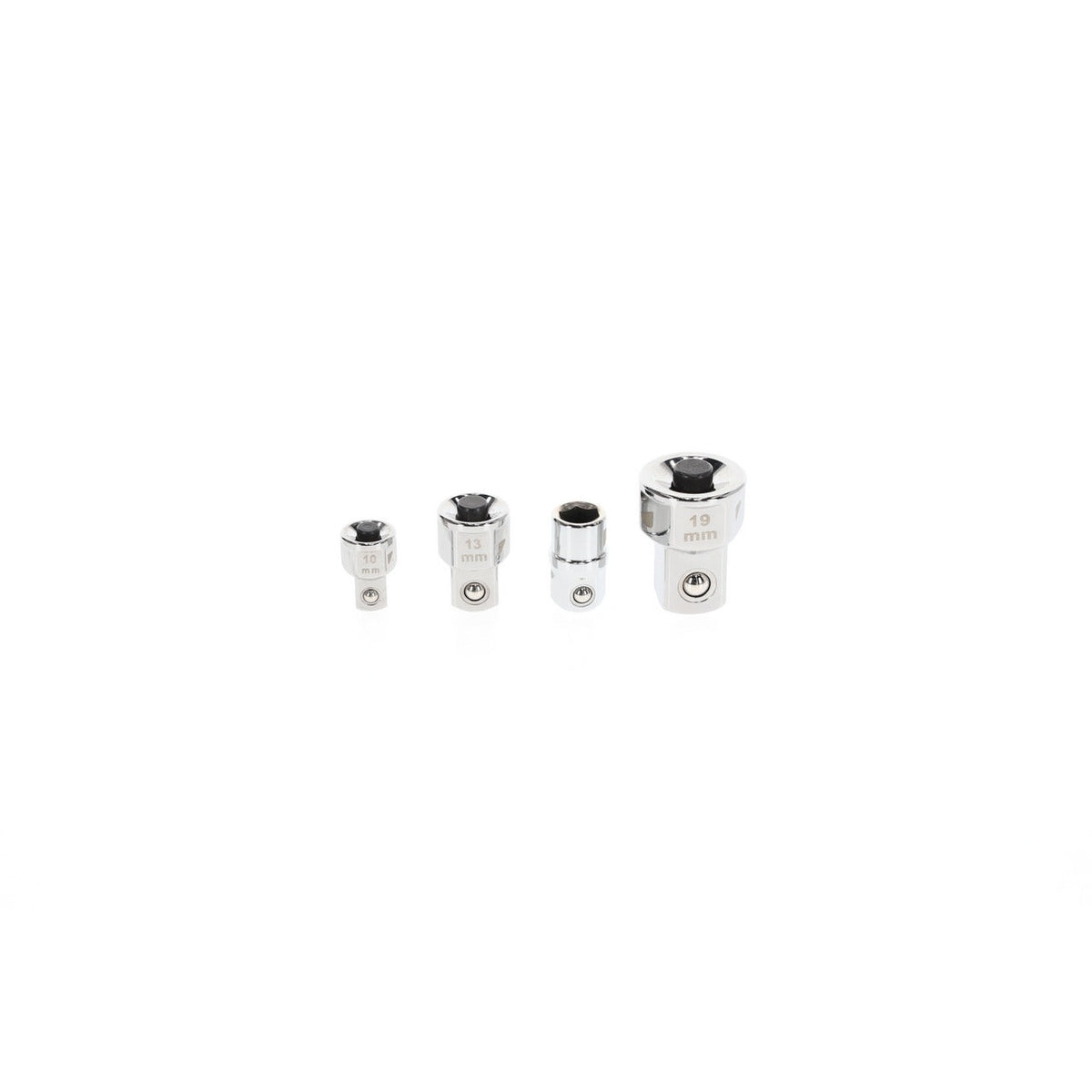 R47001004 - Juego de 4 adaptadores de cuadradillo: Cuatro adaptadores cromados de distinto tamaño