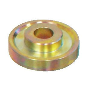 KL-1010-2205 - Pieza de presión, expansión Ø75 mm: Disco metálico dorado con orificio central escalonado
