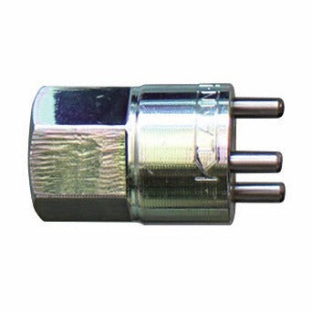 KL-0186-2201 - Uso especial: Adaptador metálico con extremo hexagonal y tres pines cilíndricos
