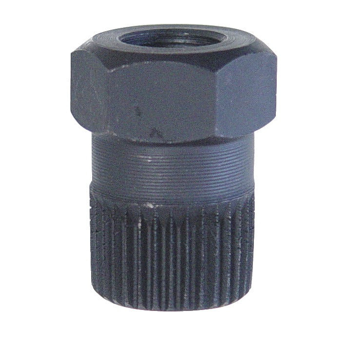 KL-0284-1902 - Tuerca de unión, multidiente: Tuerca hexagonal con base moleteada y rosca interior