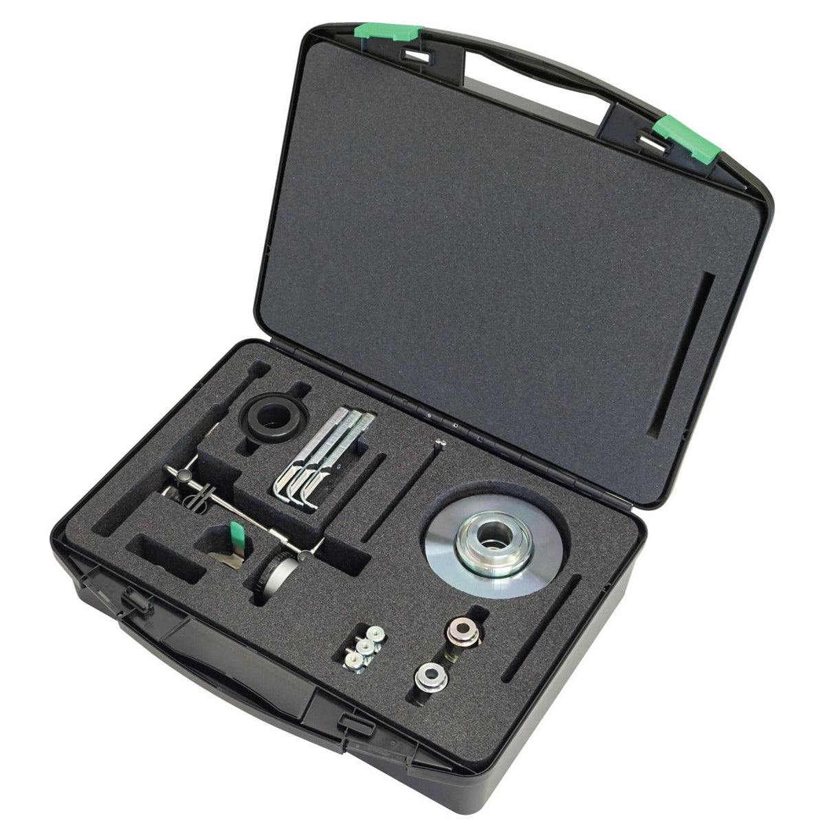 KL-0500-81 KA - Kit de actualización para doble embrague, Grupo VAG: Maletín negro abierto con herramientas