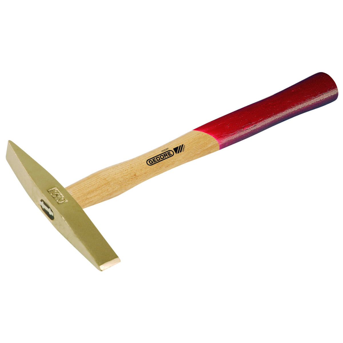 Martillo desincrustar 400 g AC: Martillo de cerrajero con cabeza metálica y mango de madera con extremo rojo