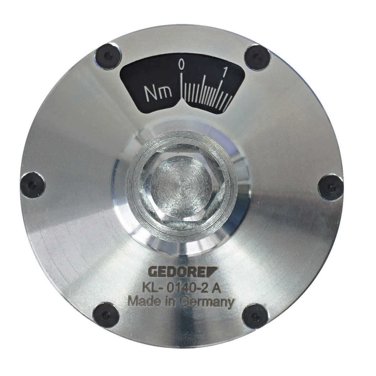 KL-0140-2 A - Medidor de fricción, 0,3 - 6Nm: Escala circular en Nm con hexágono central y remaches