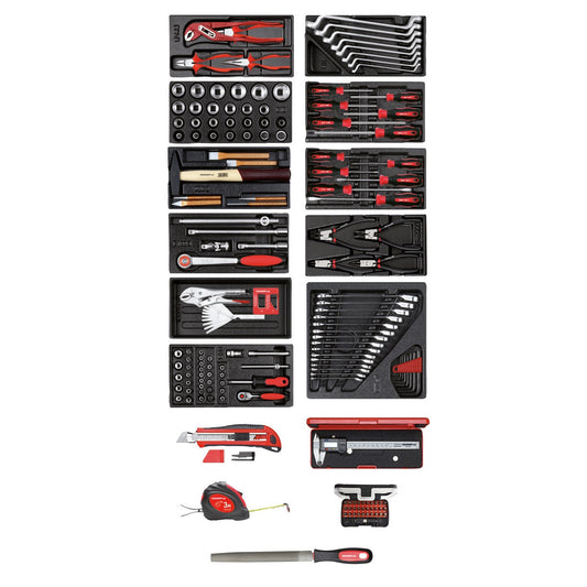 GEDORE red R21010002 - Jeu d'outils en 11 modules plastiques, 167 pièces