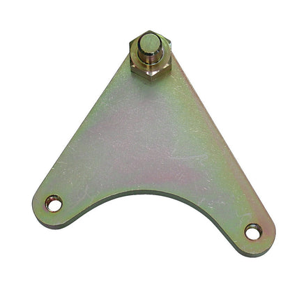 KL-0029-171 - Placa de soporte tamaño 7 con tornillos: Placa triangular metálica con dos orificios y perno central roscado