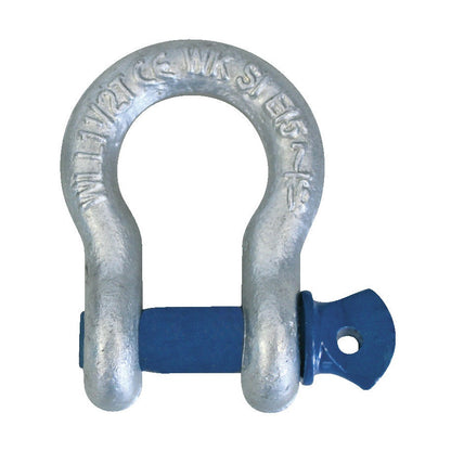KL-1029-3003 - Grillete GN585-11-A: Grillete de acero galvanizado con perno azul y grabado de carga
