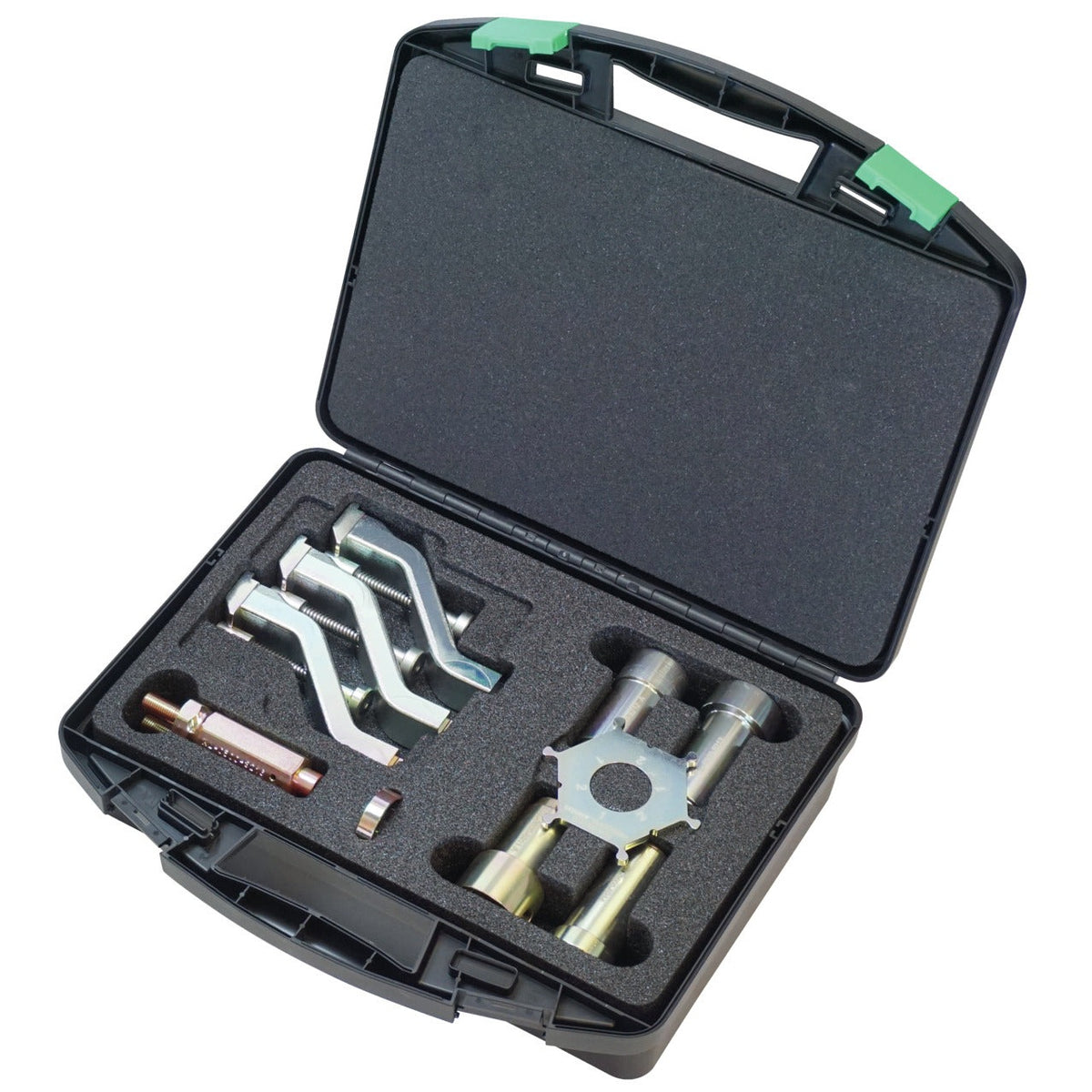 KL-0500-82 KA - Kit de actualización para doble embrague: Maletín negro abierto con extractores metálicos