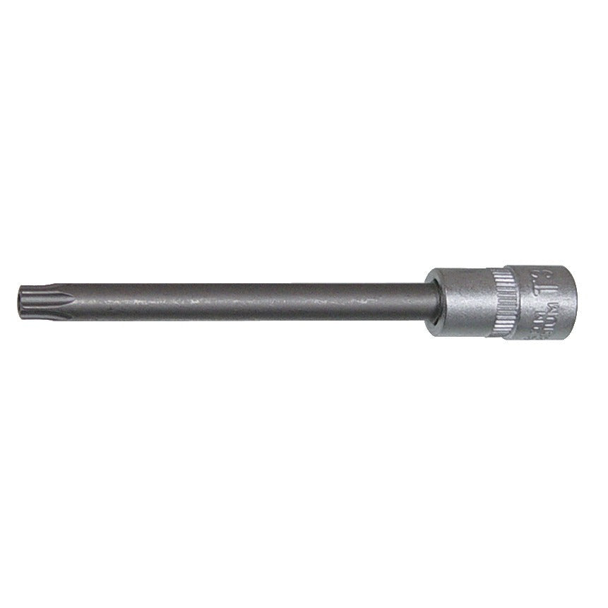 KL-0191-10 - Inserto para llave de vaso T30 con orificio: Vaso alargado con punta estriada tipo Torx