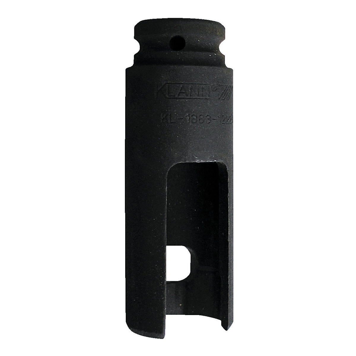 KL-1383-1222 A - Inserto especial para llave de vaso SW27: Vaso alargado negro con muesca lateral en forma de U