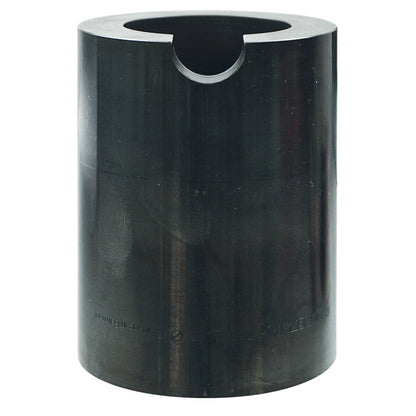 KL-1010-2401 - Manguito cónico Ø51 mm: Manguito cilíndrico negro con orificio central y muesca lateral