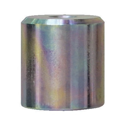 KL-0069-7008 - Casquillo de centrado Ø25: Casquillo cilíndrico metálico con acabado irisado y orificio central