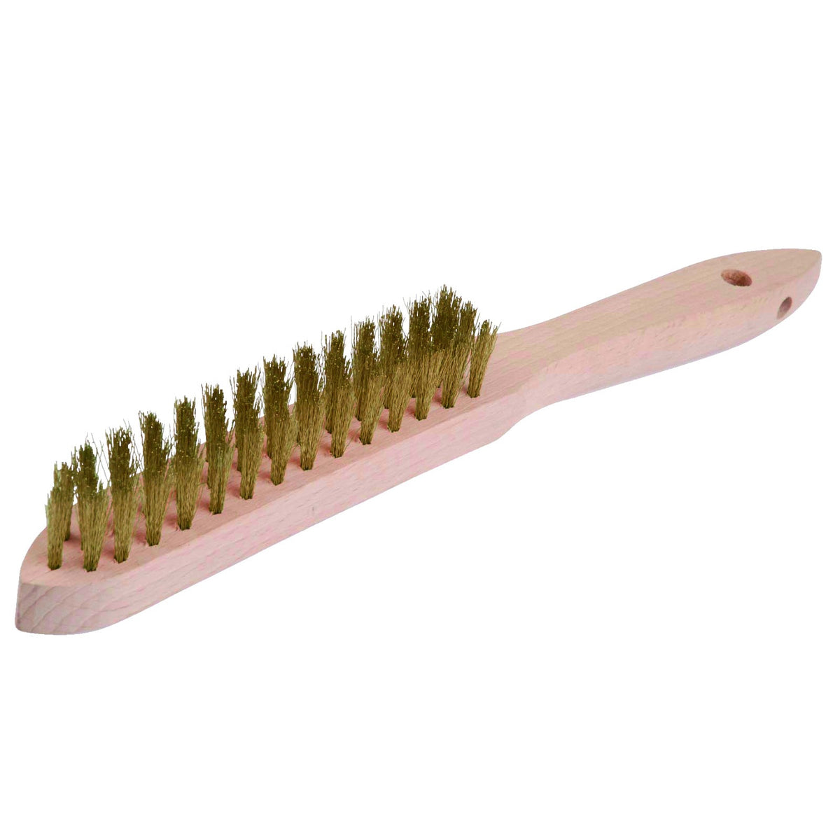 GED1750009S - Cep. mano 4 filas: Cepillo de mano con mango de madera y cerdas metálicas en filas