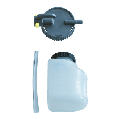 KL-0124-4104 - Conjunto de contenedores de recolección: Depósito translúcido con tapón dentado, tubo conector