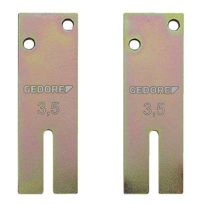 KL-0120-813 - Juego de adaptadores de 3,5 mm: Par de placas metálicas planas con muesca y dos orificios, marcadas 3,5