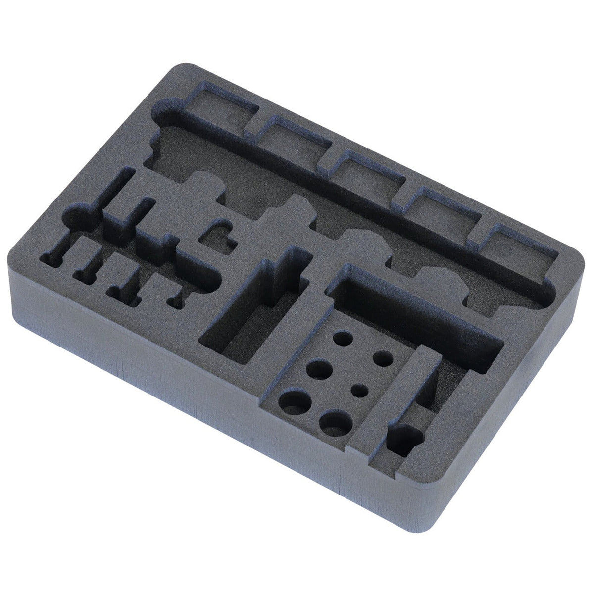 KL-0186-9090-2 A - Inserto de espuma: Espuma moldeada gris con cavidades y recortes para herramientas