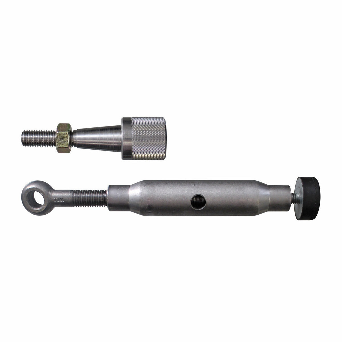 KL-0250-433 - Dispositivo tensor: Varilla roscada con tuerca, cono metálico y anilla de ojal con tope de goma