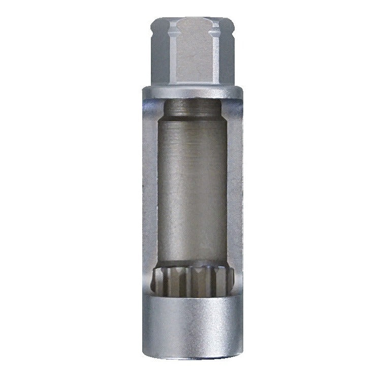 KL-0056-1118 - Inserto de llave de tubo, abierto SW18: Vaso corto con extremo estriado y cuadradillo de accionamiento