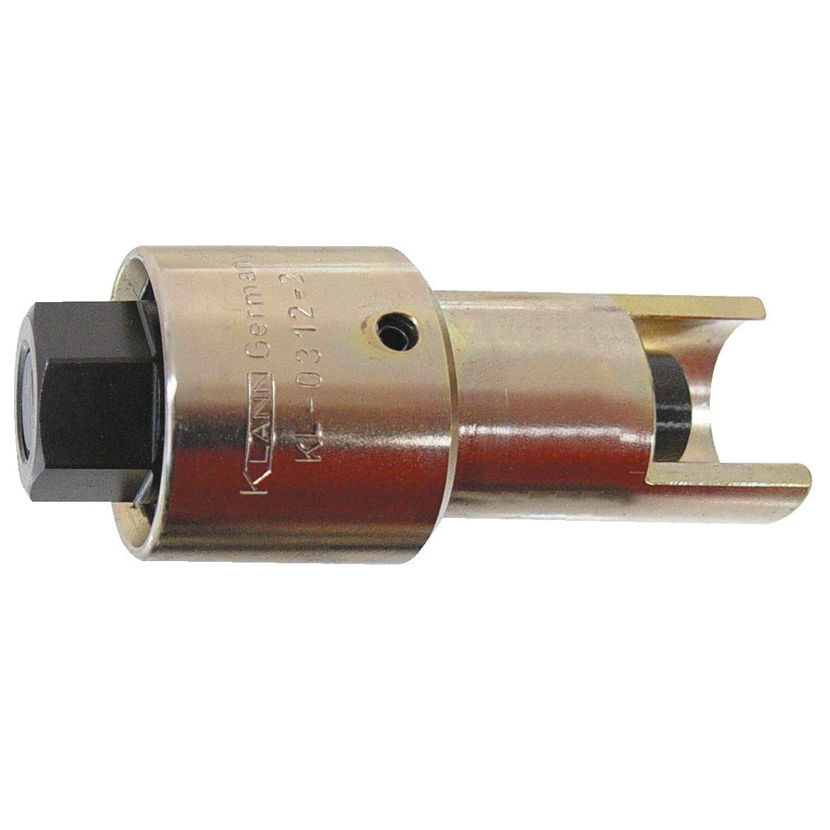 KL-0312-200 - Dispositivo básico extractor: Extractor metálico con cuadradillo hembra y extremo bifurcado dentado