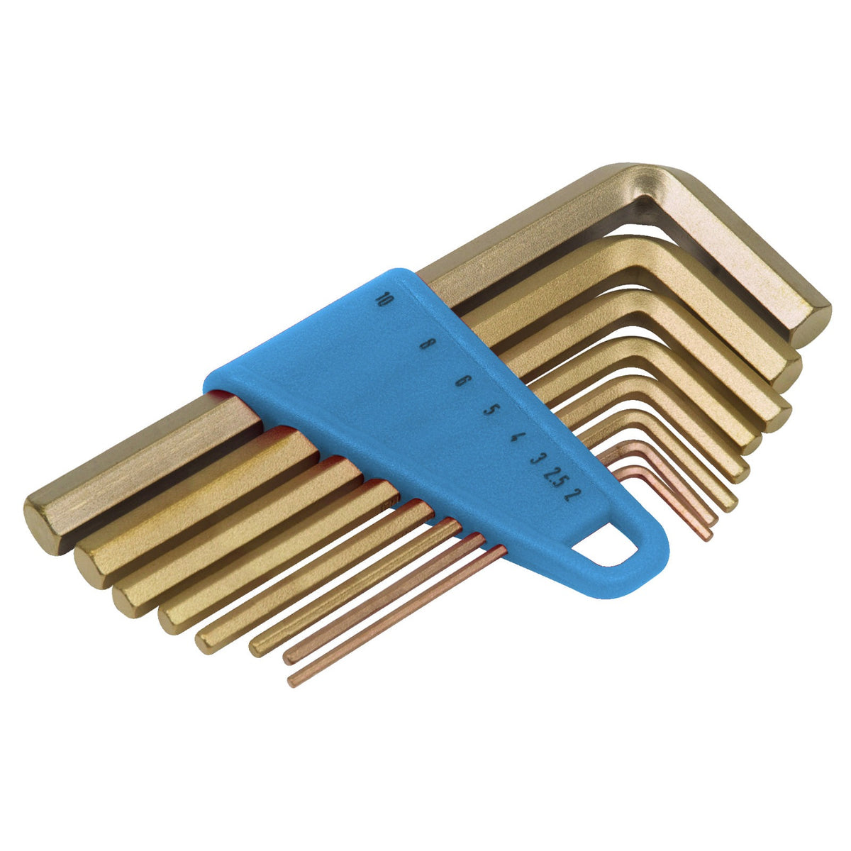 juego de llaves allave nes largas 9pcs: Juego de llaves acodadas hexagonales en soporte de plástico azul