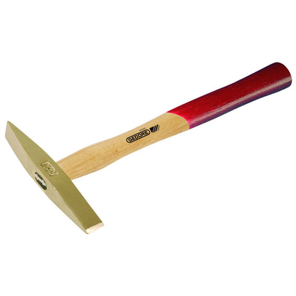Martillo desincrustar 900 g AC: Martillo de cerrajero con cabeza metálica y mango de madera con extremo rojo