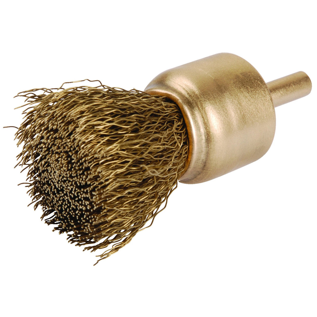 Cepillo Ø26 mm AntiChispa: Cepillo de púas de alambre ondulado con vástago cilíndrico