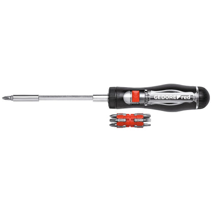 GEDORE red R38920000 - Tournevis à cliquet télescopique 1/4" 13 en 1
