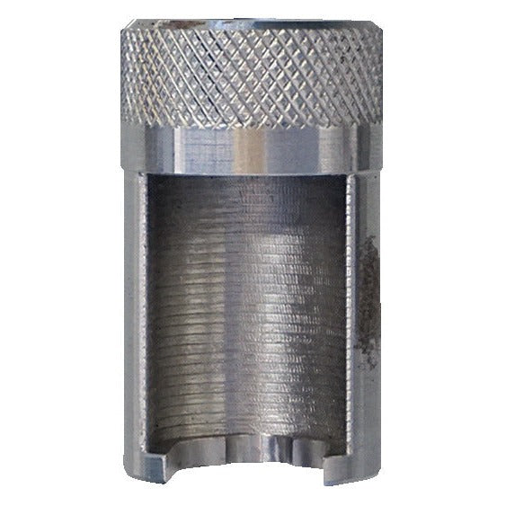 KL-0187-1001 - Extractor para martillo de impacto: Casquillo metálico moleteado con interior roscado y muescas en el extremo